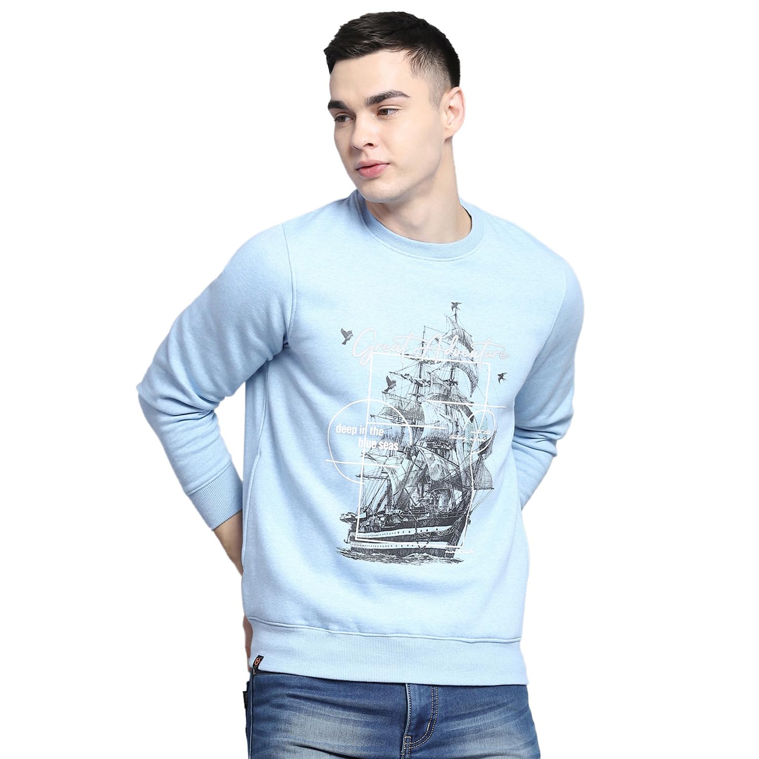 monte carlo Mens Printed Sky Blue Round Neck Full Sleeve Sweatshirt-picture-21