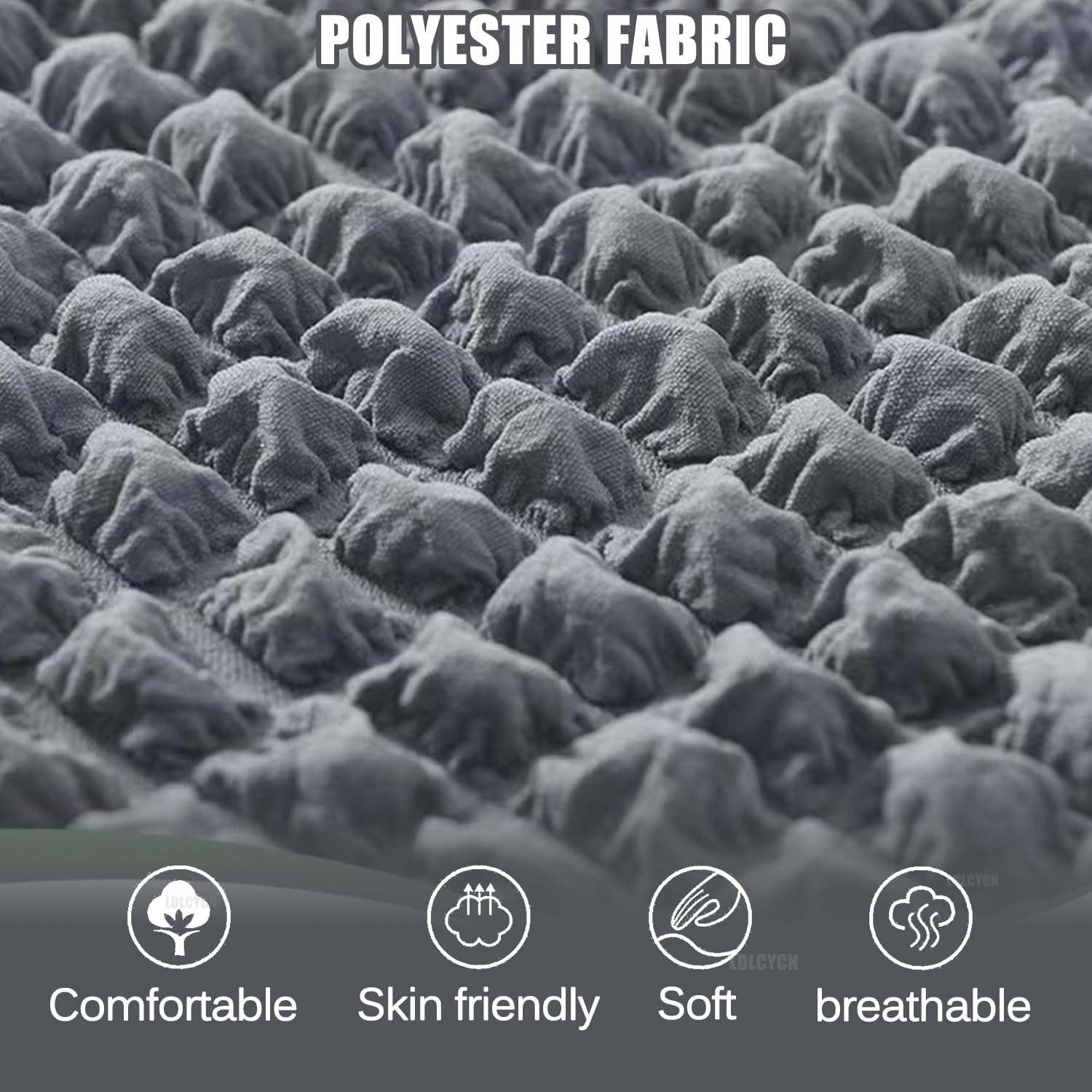 Greya,1pcs, Wingback Chair Cover with Skirt 1Pcs Stretch Wing Chair Slipcover Living Room High Back Chair Cover Duatproof Armchair Slipcover Furniture Protector Soft Washable