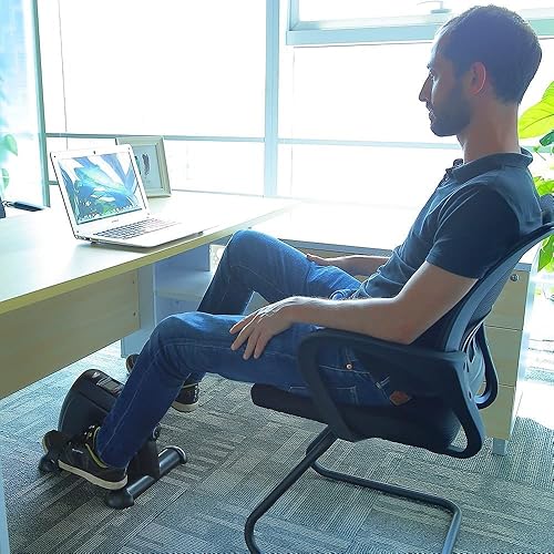 Miniatura 6 de Mini bicicleta estática, ejercitador de pedales para debajo del escritorio, ejercitador de pedales, máquina de pedales portátil de brazo y piernas