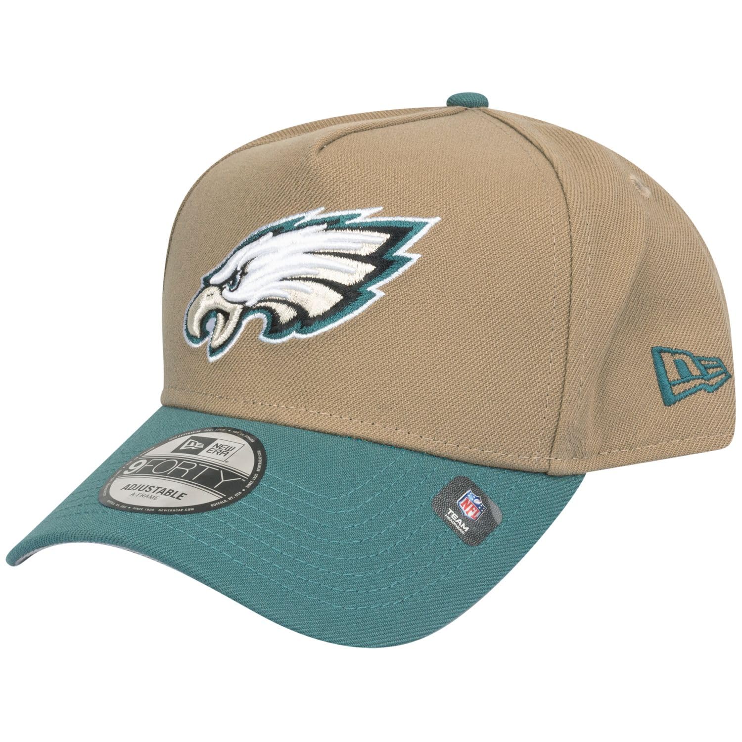 New Era Unisex Khaki 9Forty A-Frame Cap - Nfl Philadelphia Eagles - One Size