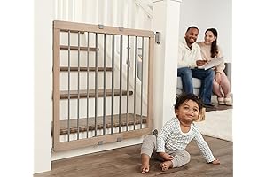 Regalo Heritage and Home Wooden Extra Wide Modern Baby Gates Stairway and...