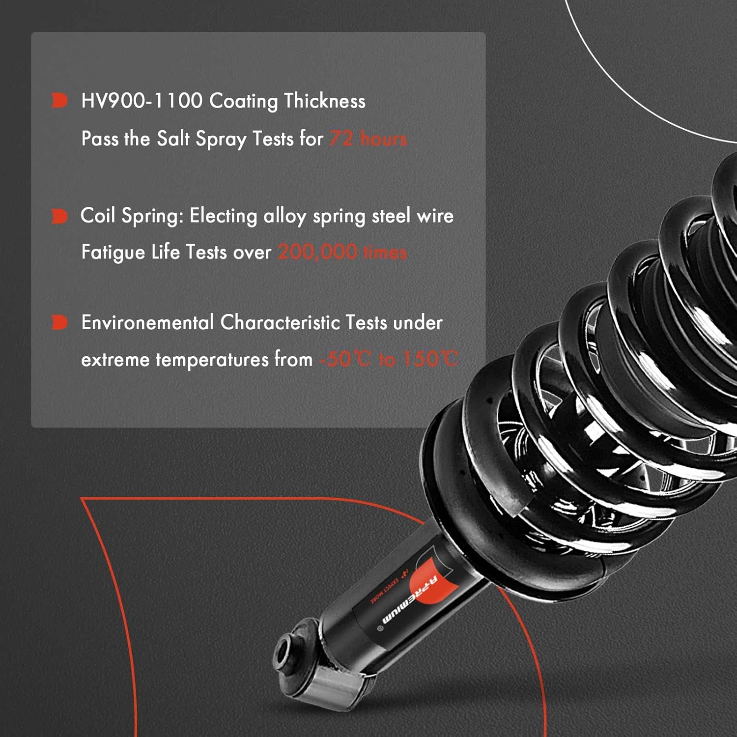 A-Premium Rear Complete Struts Compatible with Subaru Outback 2010 2011 2012-2x Replacement Suspension Shock Absorber with Coil Spring Assembly