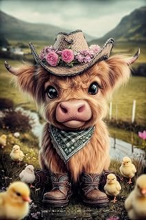 Calf and Chicks 500 Pieces Puzzle for Adults, Educational Intellectual Jigsaw Puzzle, Animal Fantasy Puzzles for Adults Fun Game 15.2 * 20.8 Inch