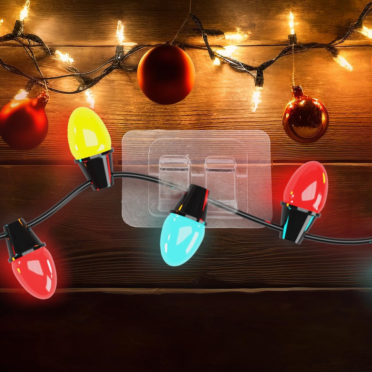 STOBAZA 50Pack Siding Clips for Hanging String Light, Hooks for Lights, Wreaths, Signs, BBQ Summer Soccer Party Decor(No Drill)