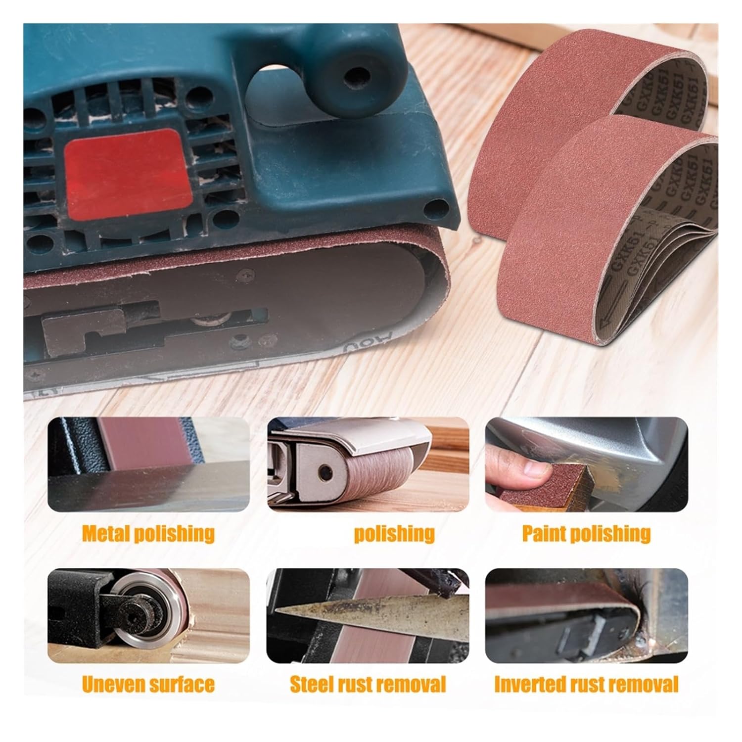 Sanding Belts 5/20Pcs Sanding Belts 457x75mm 40-150 Grit Abrasive Belt Sander Sandpaper Tools(120 Grit)