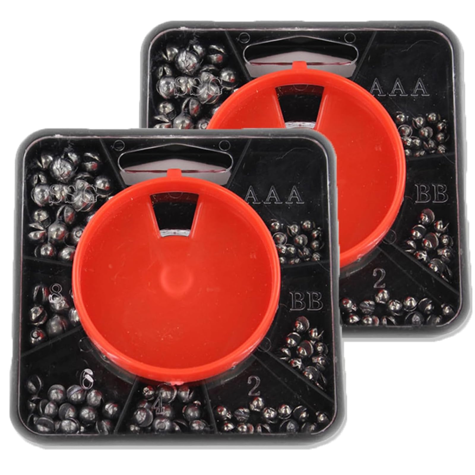 2Pcs Fishing Weights, 2 Pack Mixed Sizes (7 Sizes Each) for Coarse & Freshwater Fishing