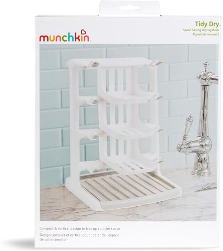 Munchkin Tidy Dry Sturdy Space Saving Baby Bottle Drying Rack - 8