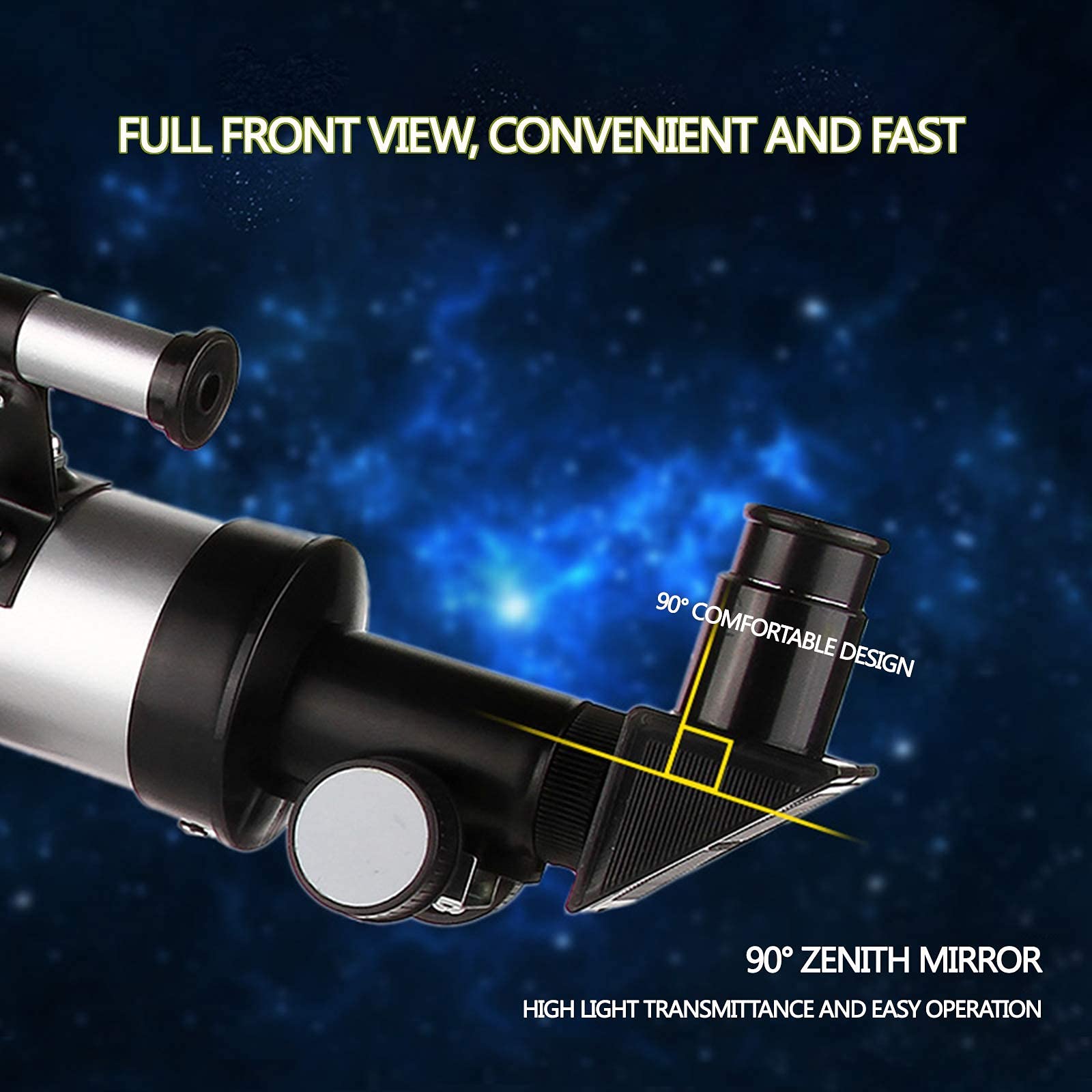 Kosmiczny teleskop astronomiczny, monokularowy teleskop z obiektywem krajobrazowym 90X HD, z 2 opcjami Okular dla początkujących Dzieci Obserwowanie gwiazd na niebie Obserwowanie ptaków
