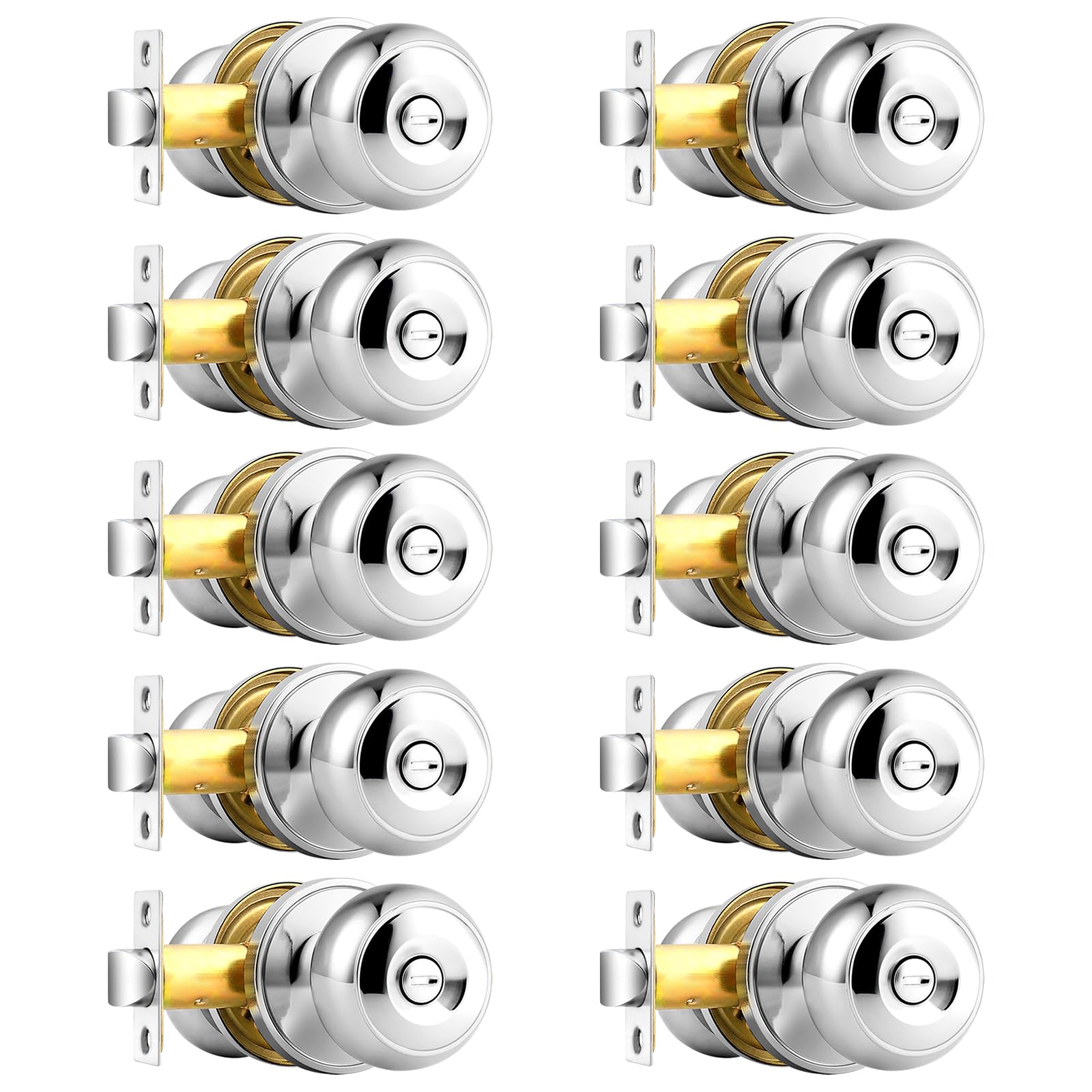 Probrico Black Door Knobs - 10 Pack -14