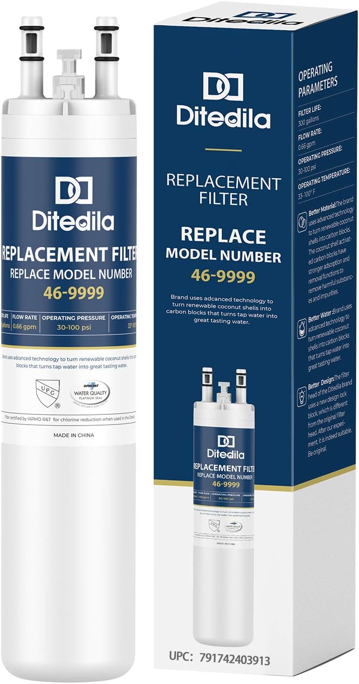 Amazon Com Ditedila Dl42 Replacement For 46 9999 Water Filter Compatible With A0094e28261 Ps2364646 469999 9999 9919 242017800 242017801 242294404 1 Pack Kitchen Dining