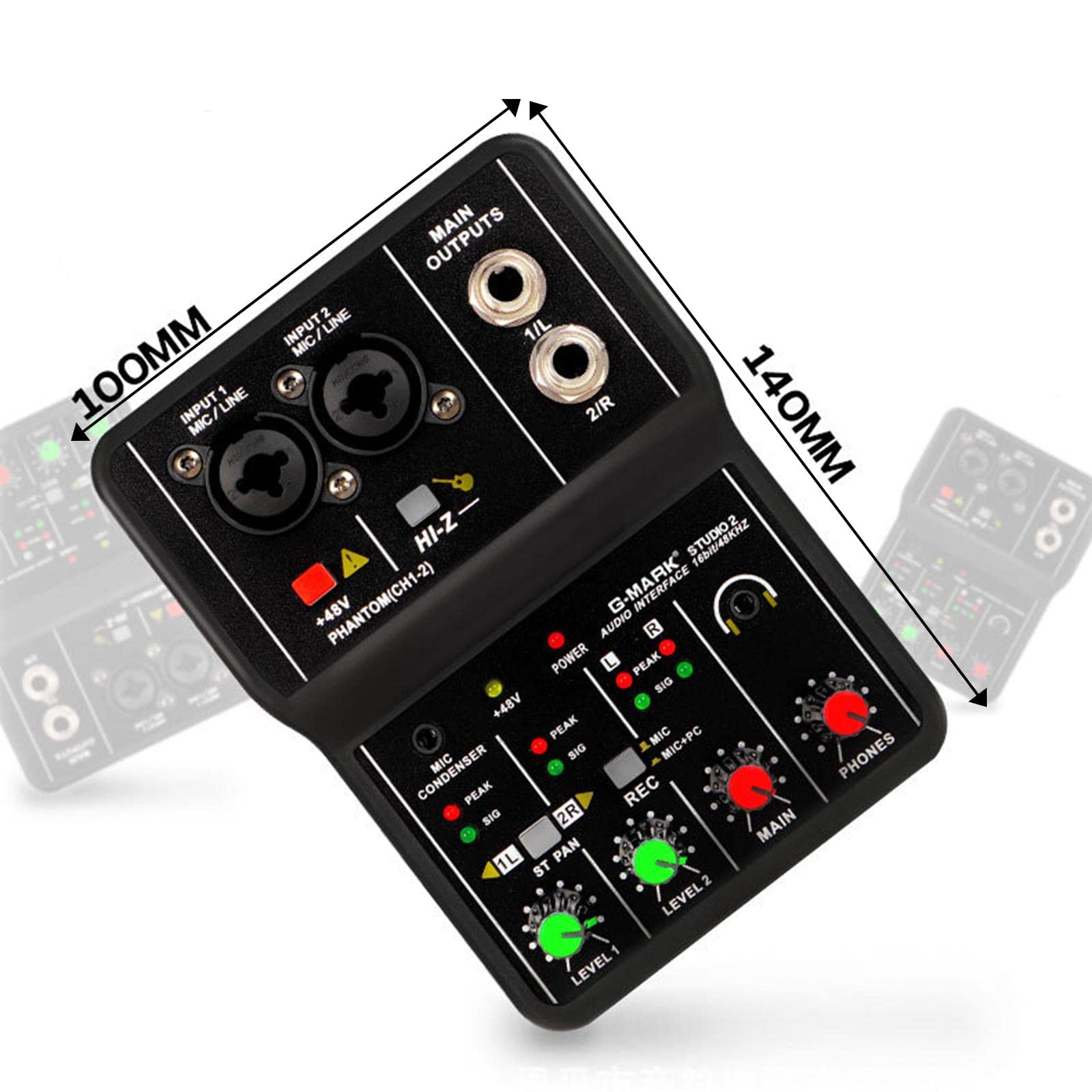 Interface Audio USB 16 Bits/49 KHz, Interface de Mixage Audio pour