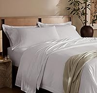 Linnene 100% Egyptian Cotton Full Size Sheets - 1000 TC Sateen Weave, Buttery Soft Heavyweight 18" Deep Pocket 4-Pc Set (Light Grey)