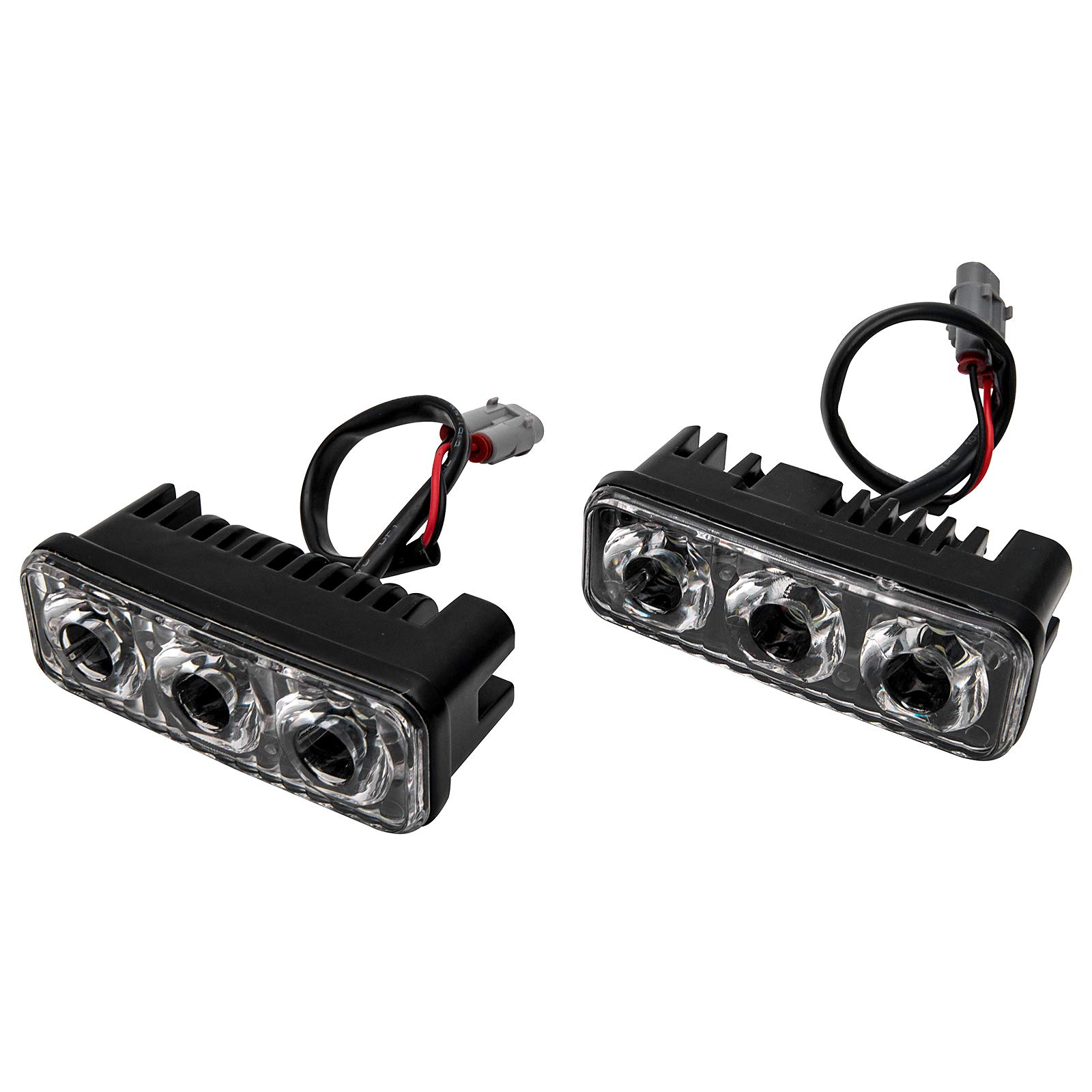 Riloer 2 szt. 12V Samochód LED Światła Do Jazdy Dziennej, Białe Oświetlenie Uniwersalne Światła Przeciwmgielne DRL, Wodoodporna, Odporna na wstrząsy Pyłoszczelna Super Jasne
