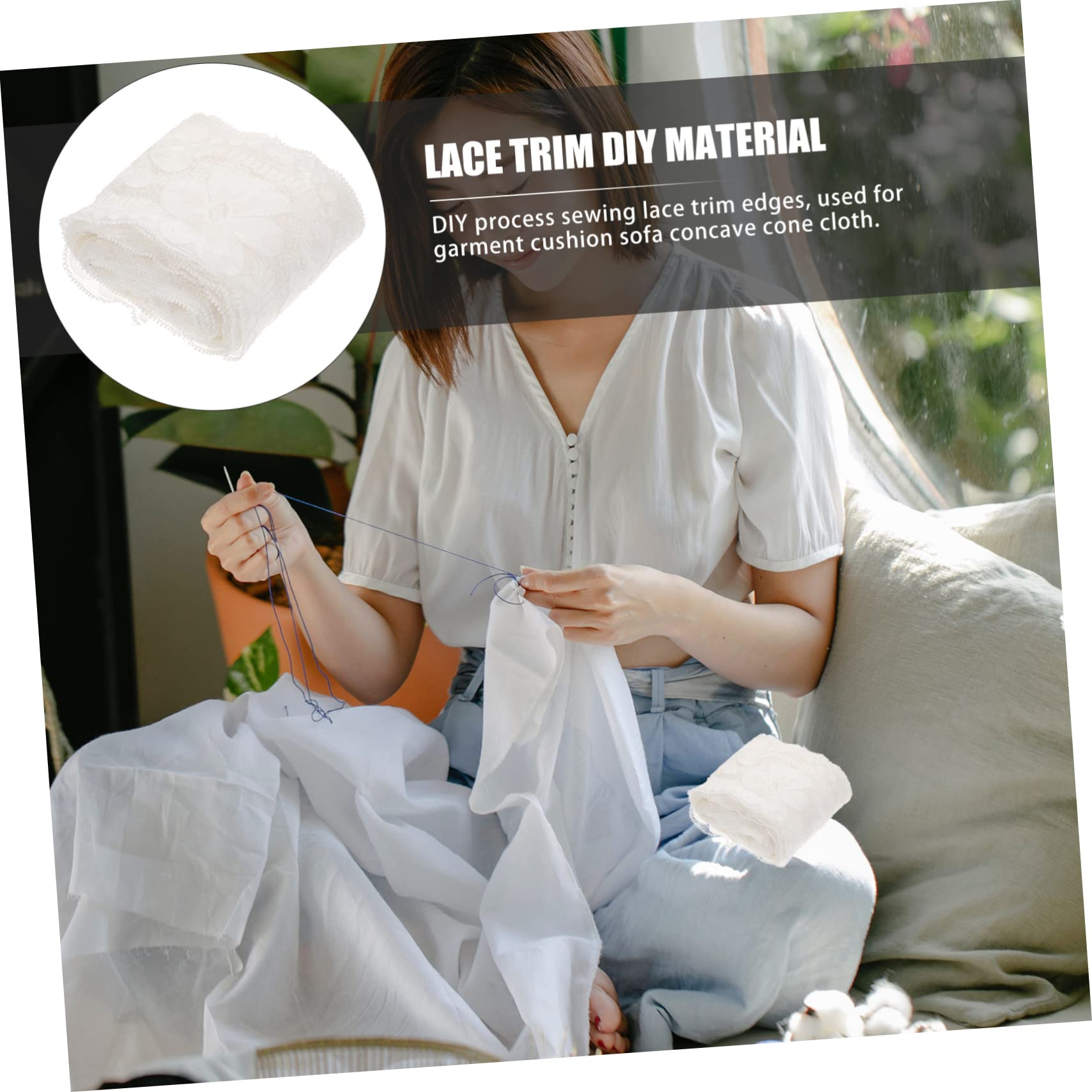 EXCEART 5piezas Lazo De Encaje Elástico Para Ropa Decoración Elegante Para Costura Para Vestidos Manualidades y Accesorios De Moda Metros