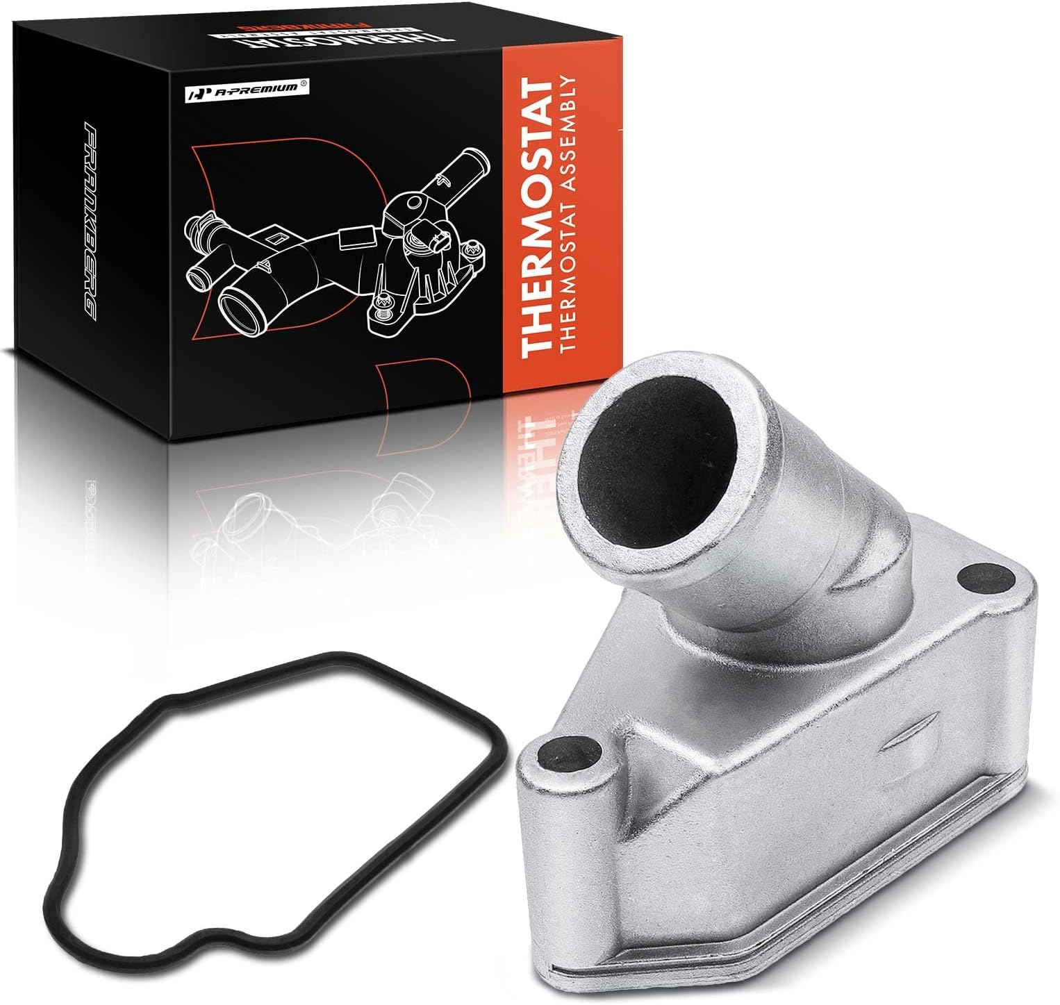 A-Premium Thermostat Housing Assembly with Seal Compatible with Chevrolet Optra 2004-2007 Suzuki Forenza Reno Daewoo Leganza Nubira Isuzu Amigo Rodeo