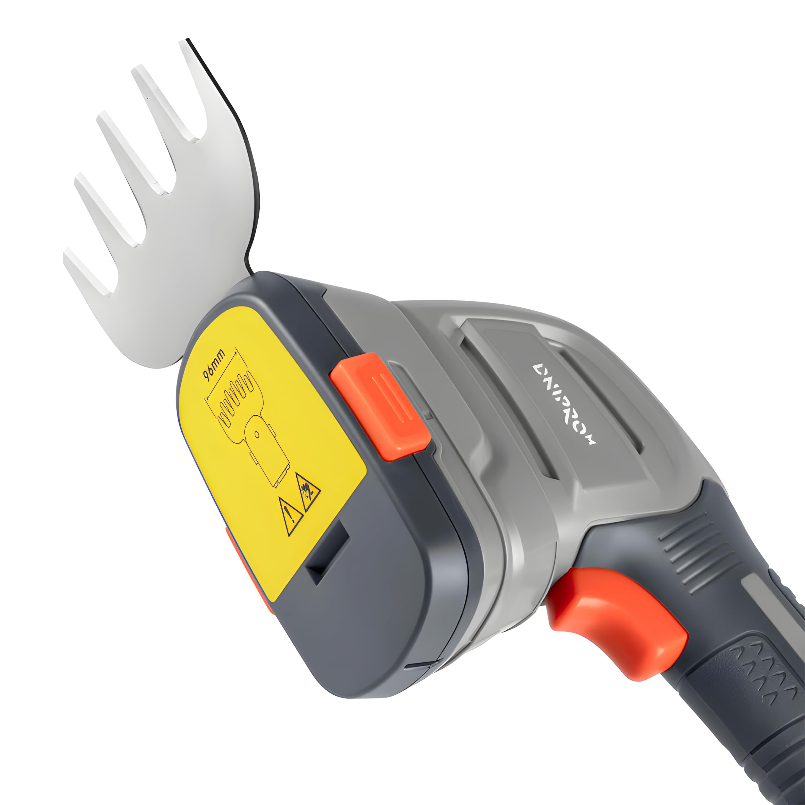 Tijeras de Jardín Inalámbricas GS-72 con Batería de 7,2V Li-Ion y 2 Cabezales Intercambiables - Cortacésped y Cortasetos sin Herramientas a 1300 RPM con Fundas Protectoras Incluidas - por Dnipro-M