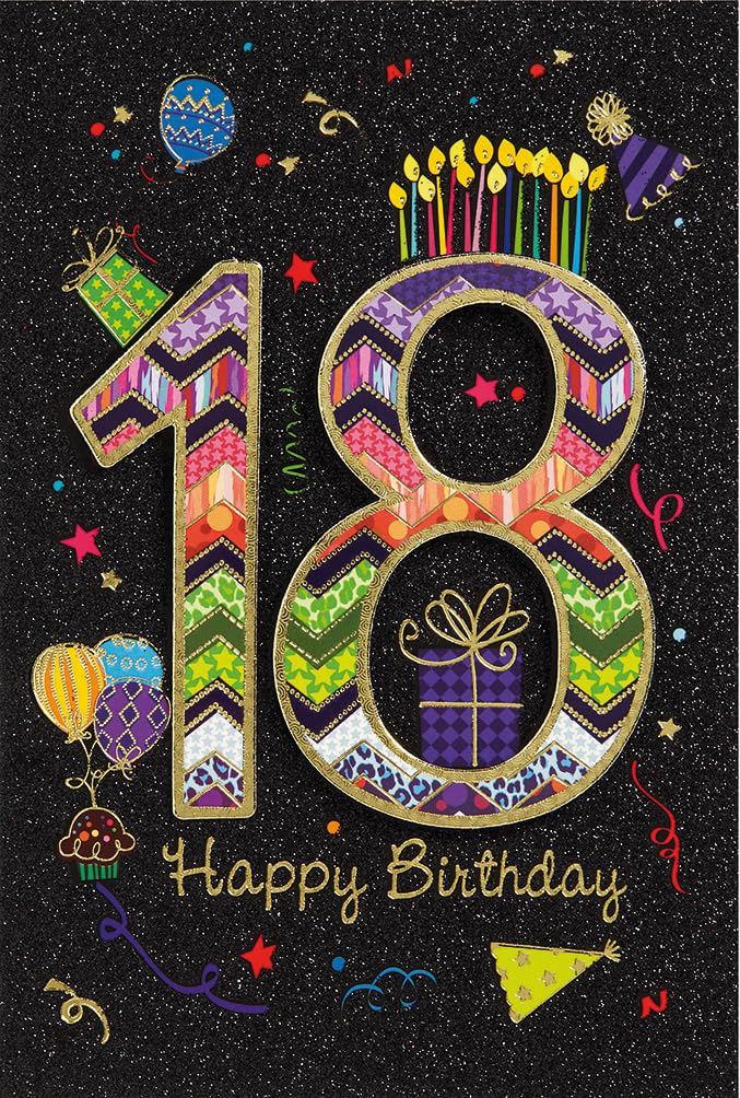 bsb 18th Birthday Greetings Card - Happy Birthday - Light Green Envelope