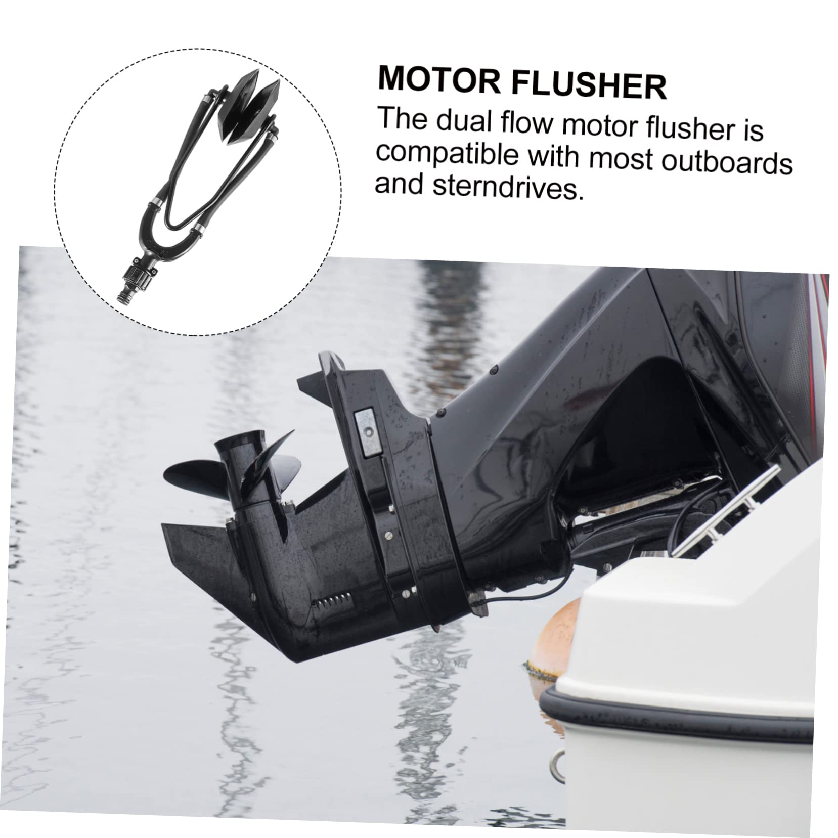 Totority Outboard Motor Dual Water Feed Flusher Cup Muffs for Engine Maintenance Quick Connect Hose Fitting for Enhanced Cooling System Performance