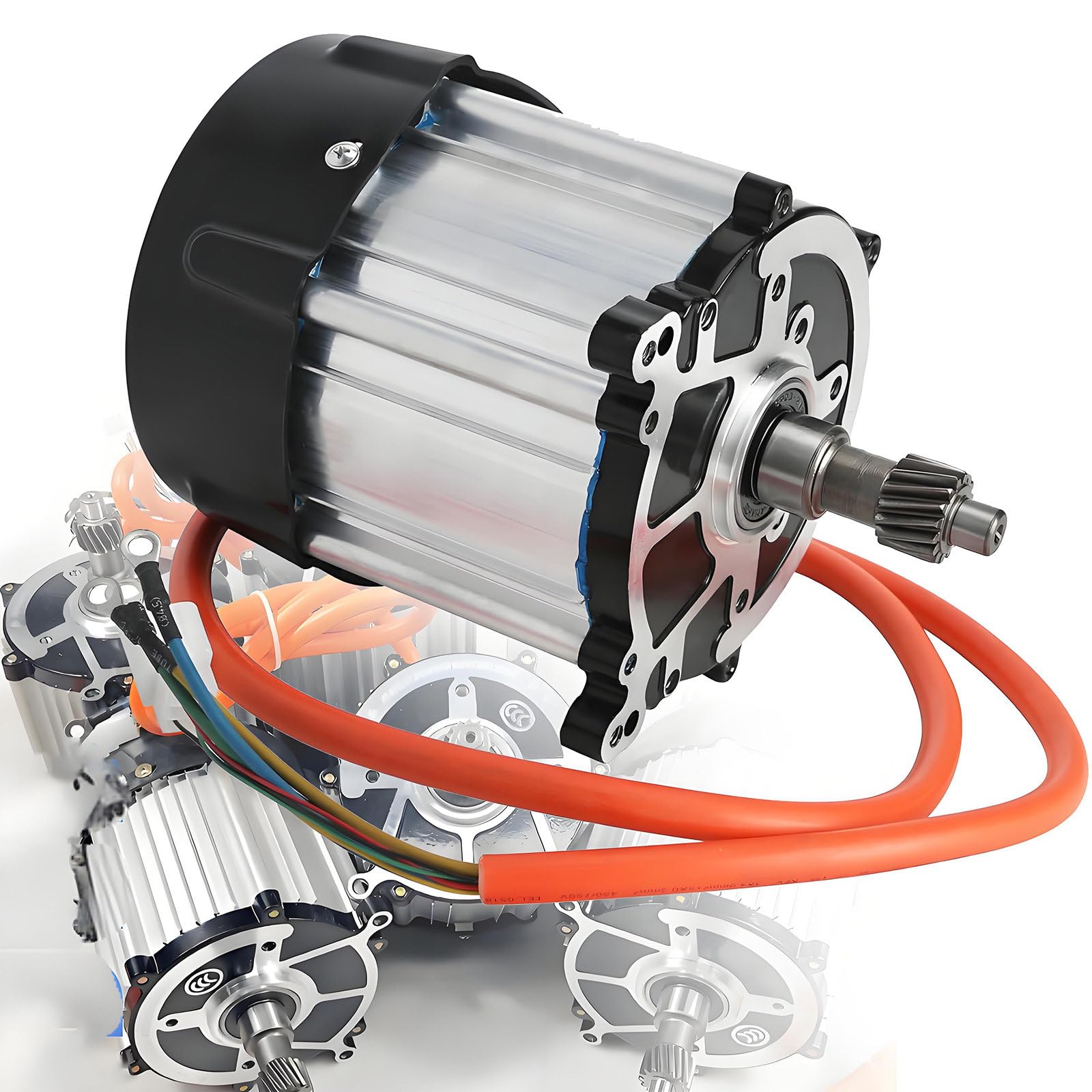 VitalisWorks Electric Tricycle Motor, Electric Tricycle Differential Motor, Pure Copper Motor, 5 Holes 16 Teeth, DC 72V Electric Motor for Electric Go Kart, Electric Tricycle, DIY Parts (48v 1800W)