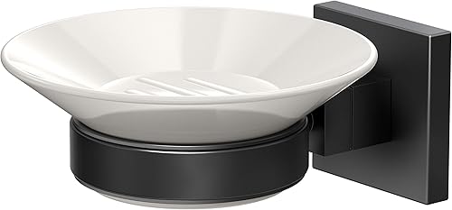 Miniatura 2 de Gatco 1942MX Elevate - Jabonera color negro mate, montado en la pared, 4.31 pulgadas de ancho x 2.10 pulgadas de alto x 5.25 pulgadas de