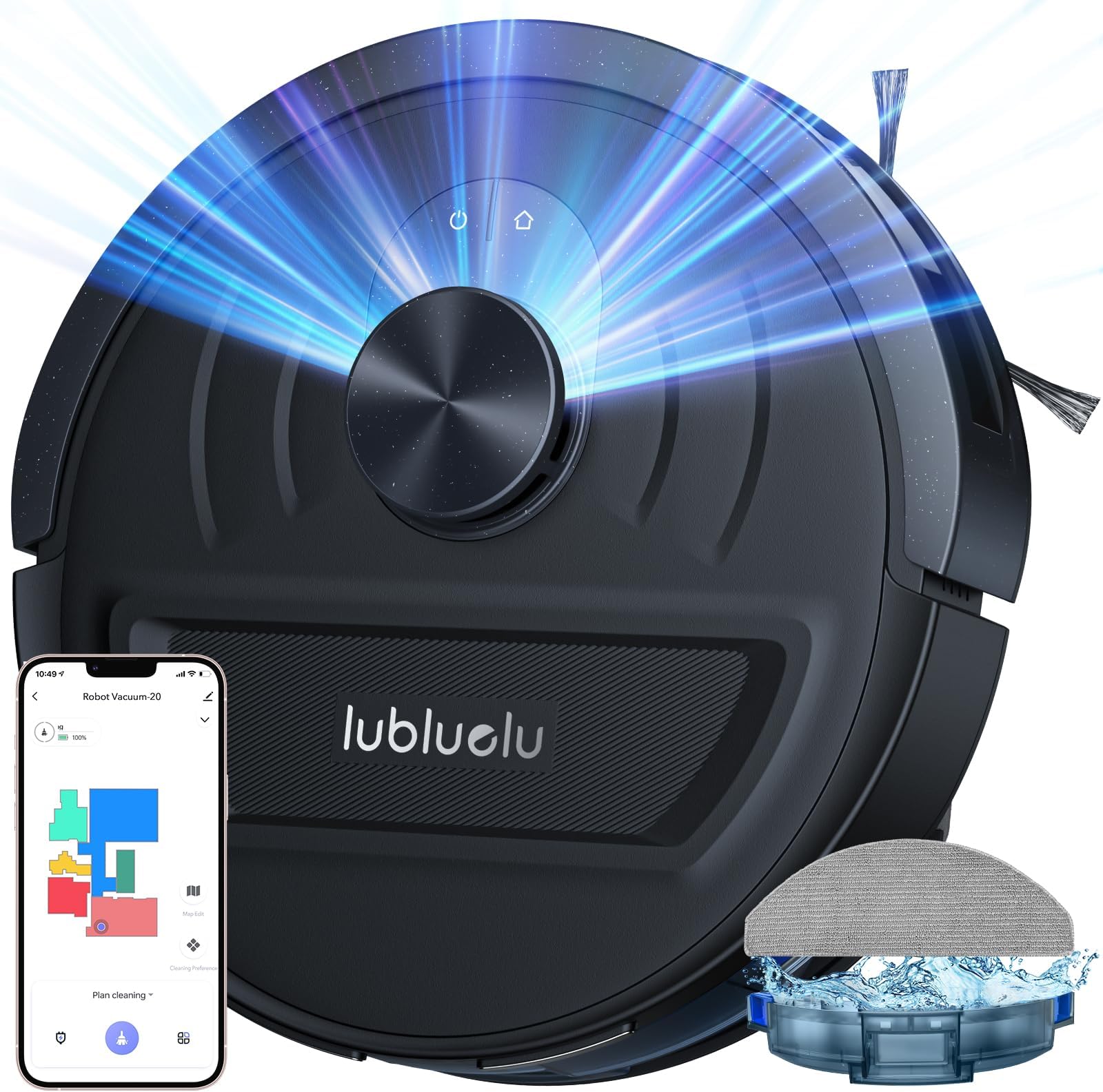 Lubluelu Robot Vacuum Cleaner with Mop, 5500Pa Robot Vacuum Cleaner