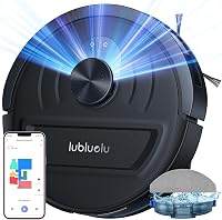 Robot aspirator cu funcție de mop Lubluelu L20, putere de aspirare 5500Pa, navigație laser LiDAR, 30 de zone interzise, WiFi/Aplicație/Alexa, păr de animale, pardoseli dure, covoare 1