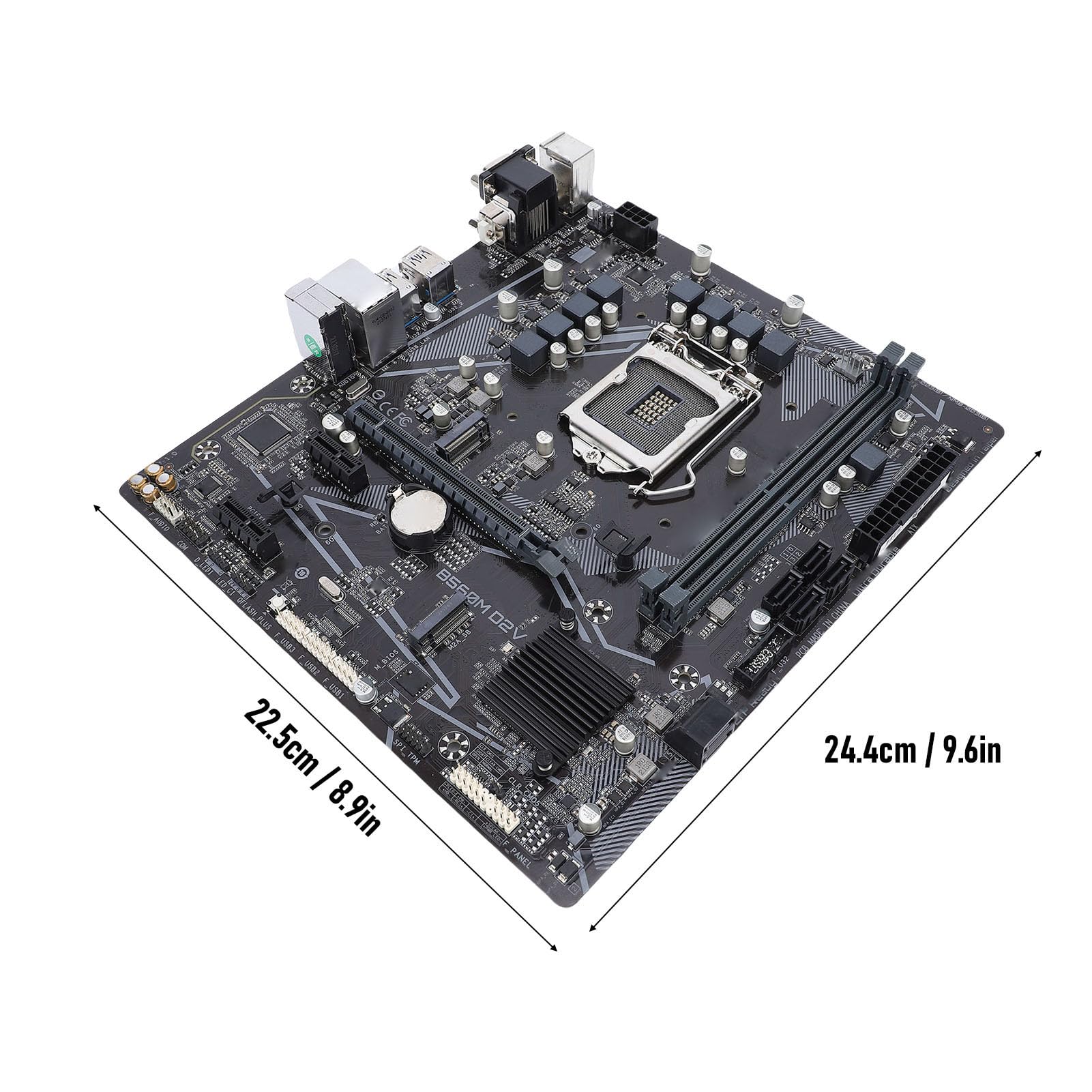Zunate Placa Base para Computadora B560, Placa Base LGA1200 DDR4 M ATX para Core I9 I7 I5 I3 11.a 10.a Generación, VGA y DVI, Ranuras Duales M.2, PCIe 4.0 X16, USB 3.2 Gen1