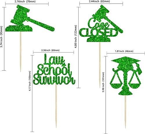 Miniatura 9 de Gyufise 36 piezas de 2023 tapas de graduación para cupcakes con borlas adhesivas, puntos adhesivos, decoraciones de chocolate para la clase de 2023,