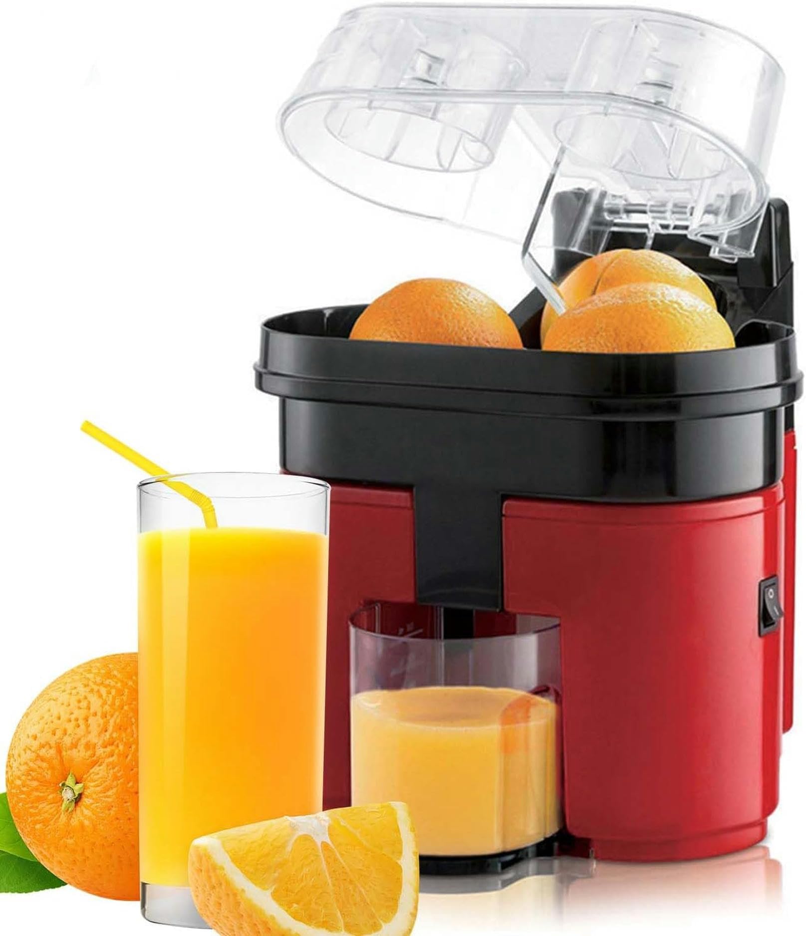 MYUYEE Electric Double Citrus Juicer, 90W Cutting Squeezing Juicer, Slow Masticating Juicer, Lemon Juicer