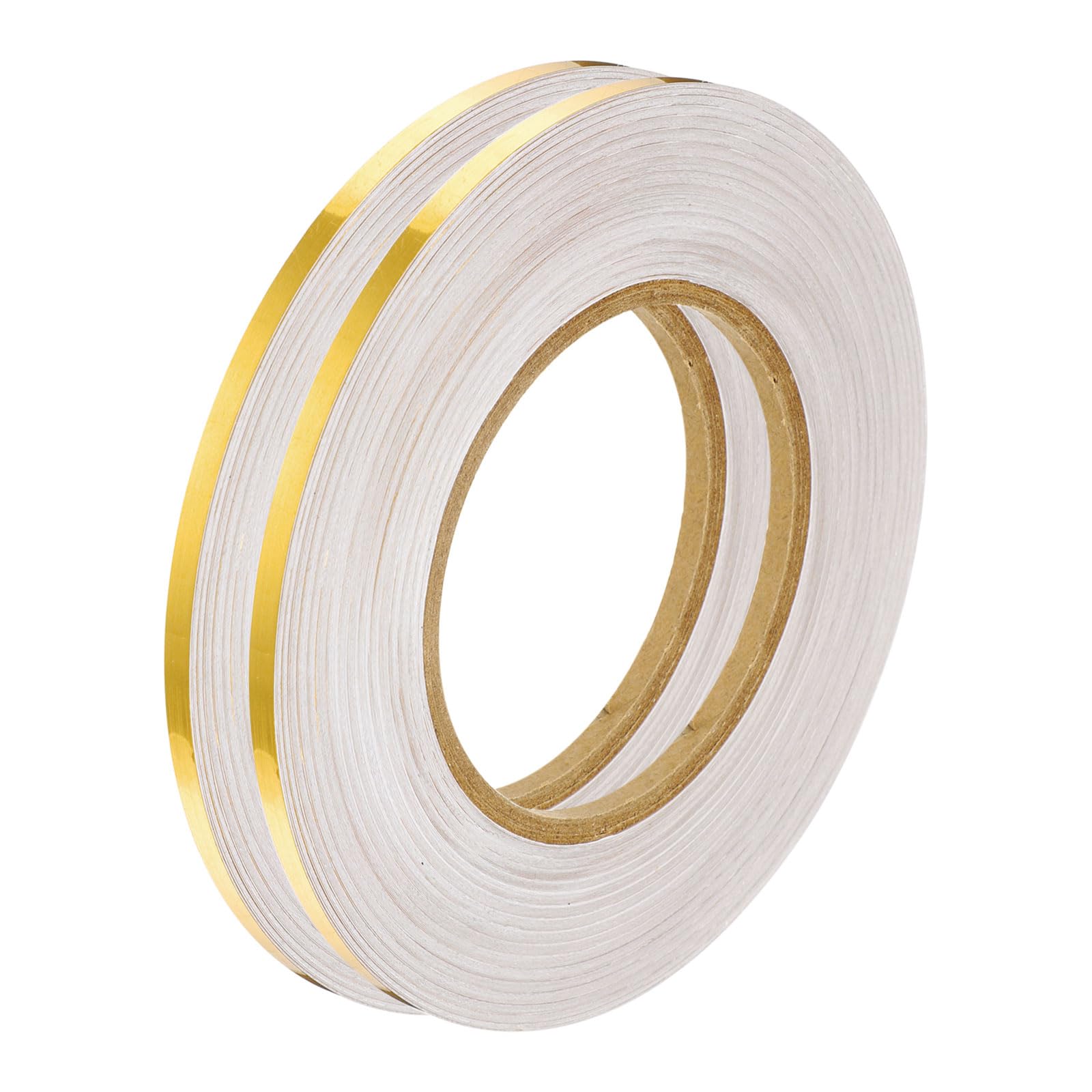 Generic 2pcs Floor Tiles Gold Foil Lines Metallic Mirror Tape 0.2" x164 ft PVC Self Adhesive Decor Floor Wall Seam Sticker Waterproof Gap Sealing Tape for Kitchen Bathroom Cabinet