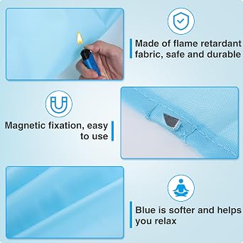 Fluorescent Light Covers for Ceiling Lights Classroom with 10 Strong Magnet