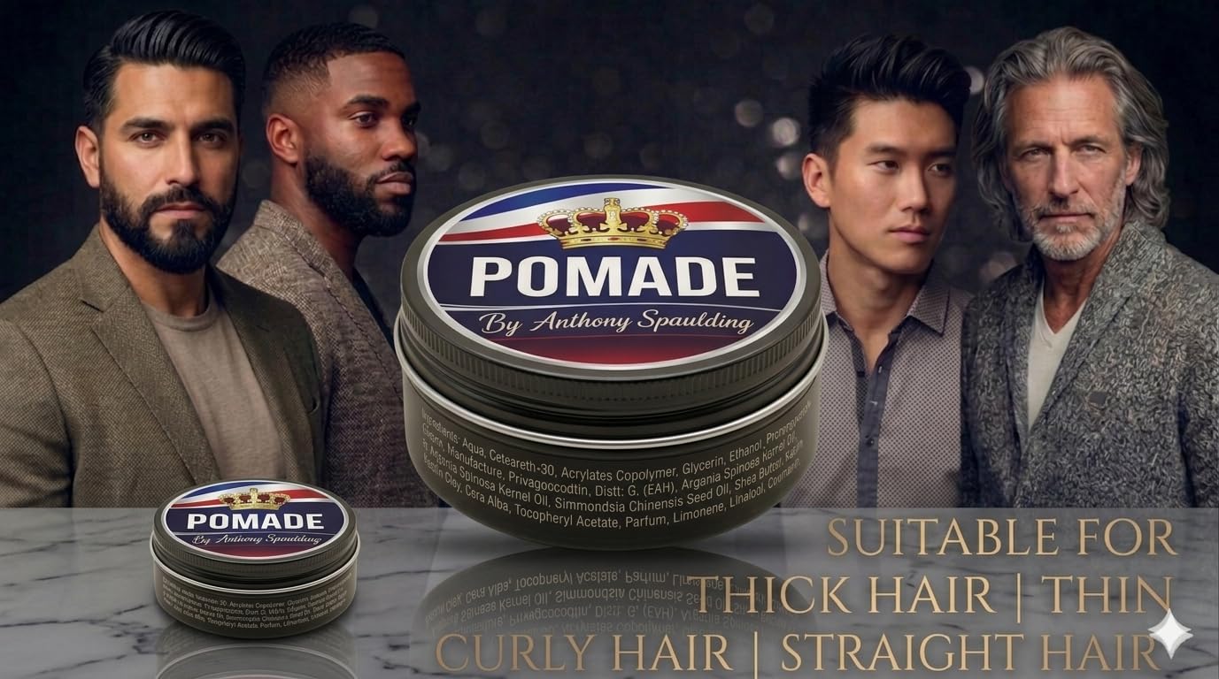 PREMIUM HAIR POMADE/STRONG HOLD FRESH CUSTOM SCENT/NON-STICKY FORMULA/LONG LASTING STYLING FOR MEN & WOMEN