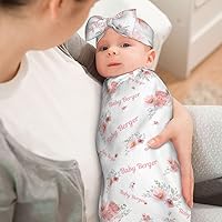 Vista 34 de Sweewind Mantas de bebé con nombre – Mantas personalizadas para recién nacidos para bebés niñas y niños – Regalos personalizados para bebés (iconos)
