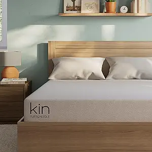 Kin By Tuft & Needle Medium Firm 10" Cal King Adaptive Foam Mattress in a Box, Cooling Pressure Relief, Balanced Support, 100 Night Trial, Fiberglass-Free, CertiPUR-US, 10-Year Limited Warranty