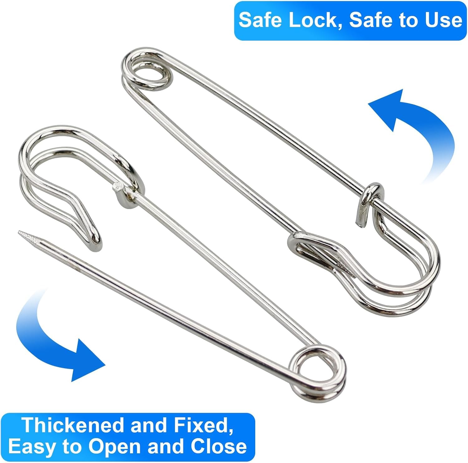 20 Pezzi Spille Da Balia Grandi, Spillone Per Vestiti, Spilla Balia Grande, In Metallo, Per Bambole, Artigianato Fai Da Te, Creazione Di Gioielli, Cucito Di Abiti - Foto 8