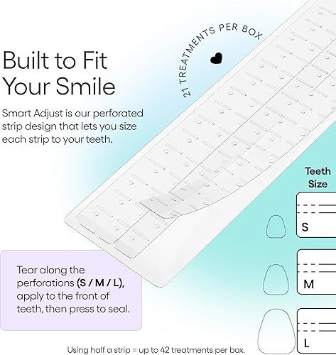 Miniatura 4 de Something Nice Lumismart Tiras Blanqueadoras - Diseñadas por Dentistas, Seguras para el Esmalte, hasta 42 Tratamientos con Ajuste Inteligente