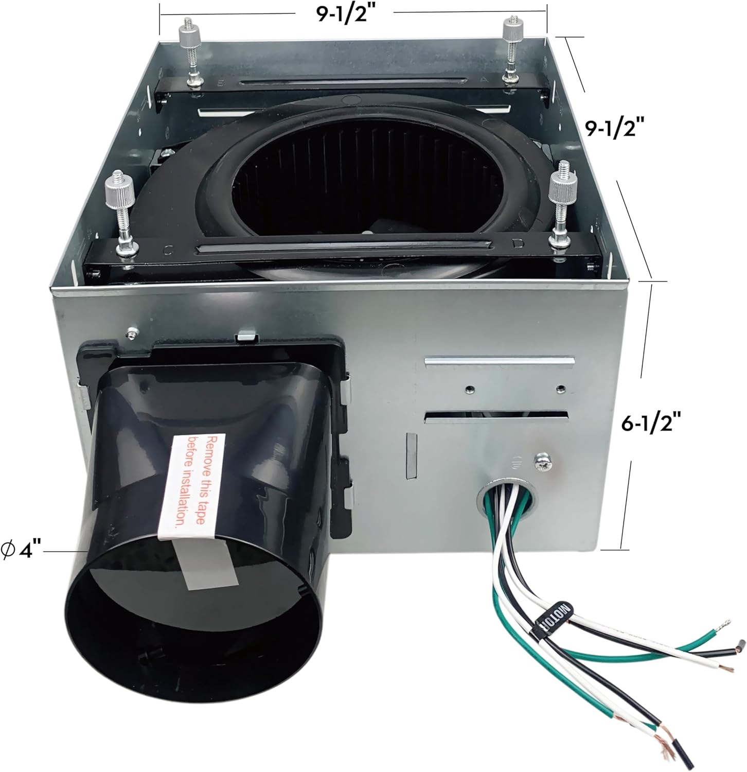 Good Housekeeping Crystal Bathroom Ventilation Exhaust Fan with Lighting