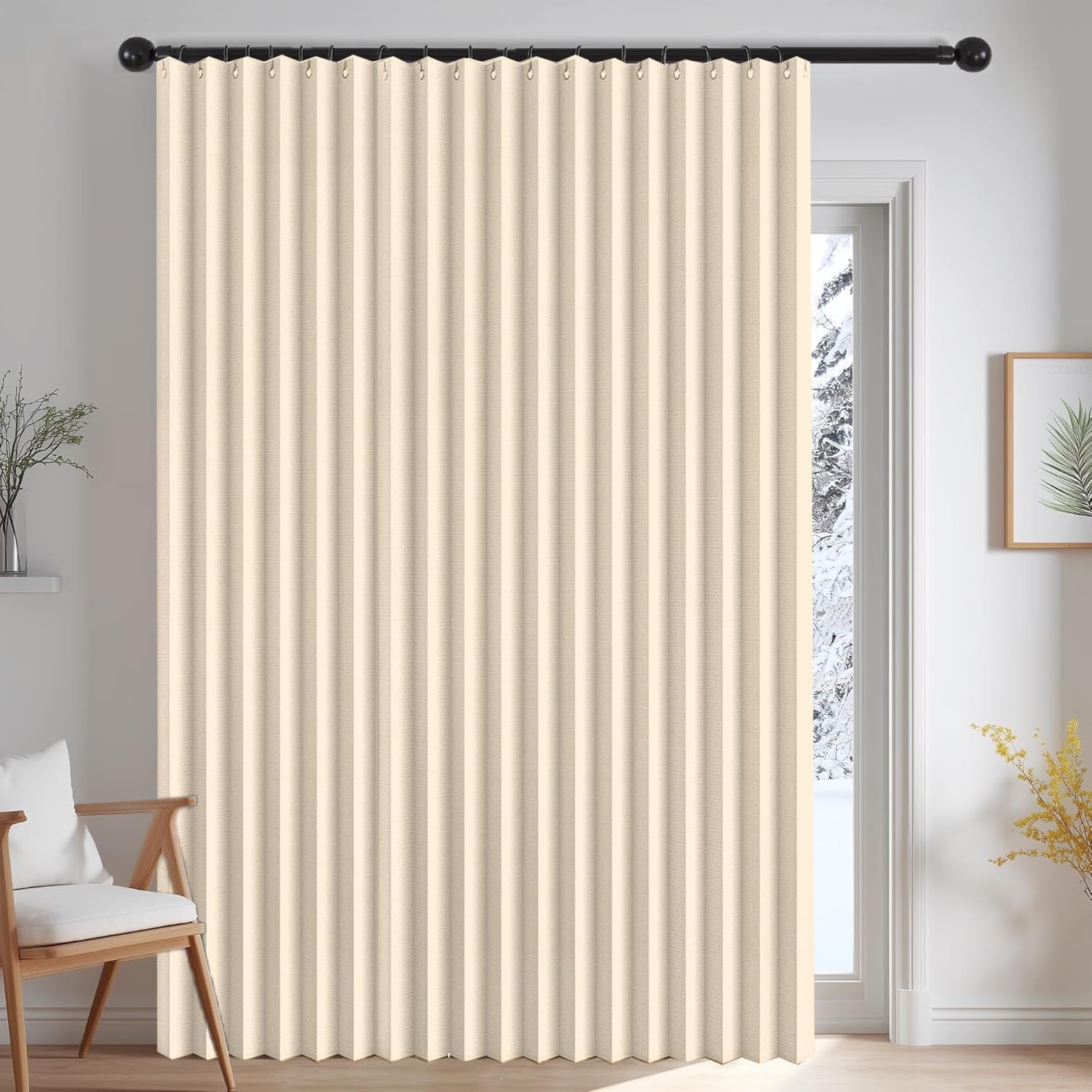 Ele - Separadores magnéticos para espacios interiores clásicos Bei ains perfectos para dormitorios y salas de estar, 70 x 180 cm