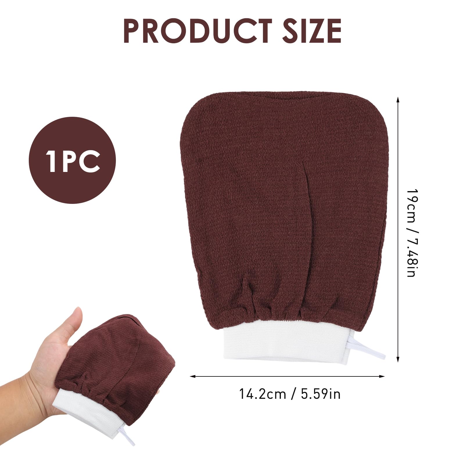 Moroccan Exfoliating Kessa Glove, Premium Hammam Scrub Mitt, Authentic Made in Morocco,for Skin Cleansing Removing Dead Skin - Image 2