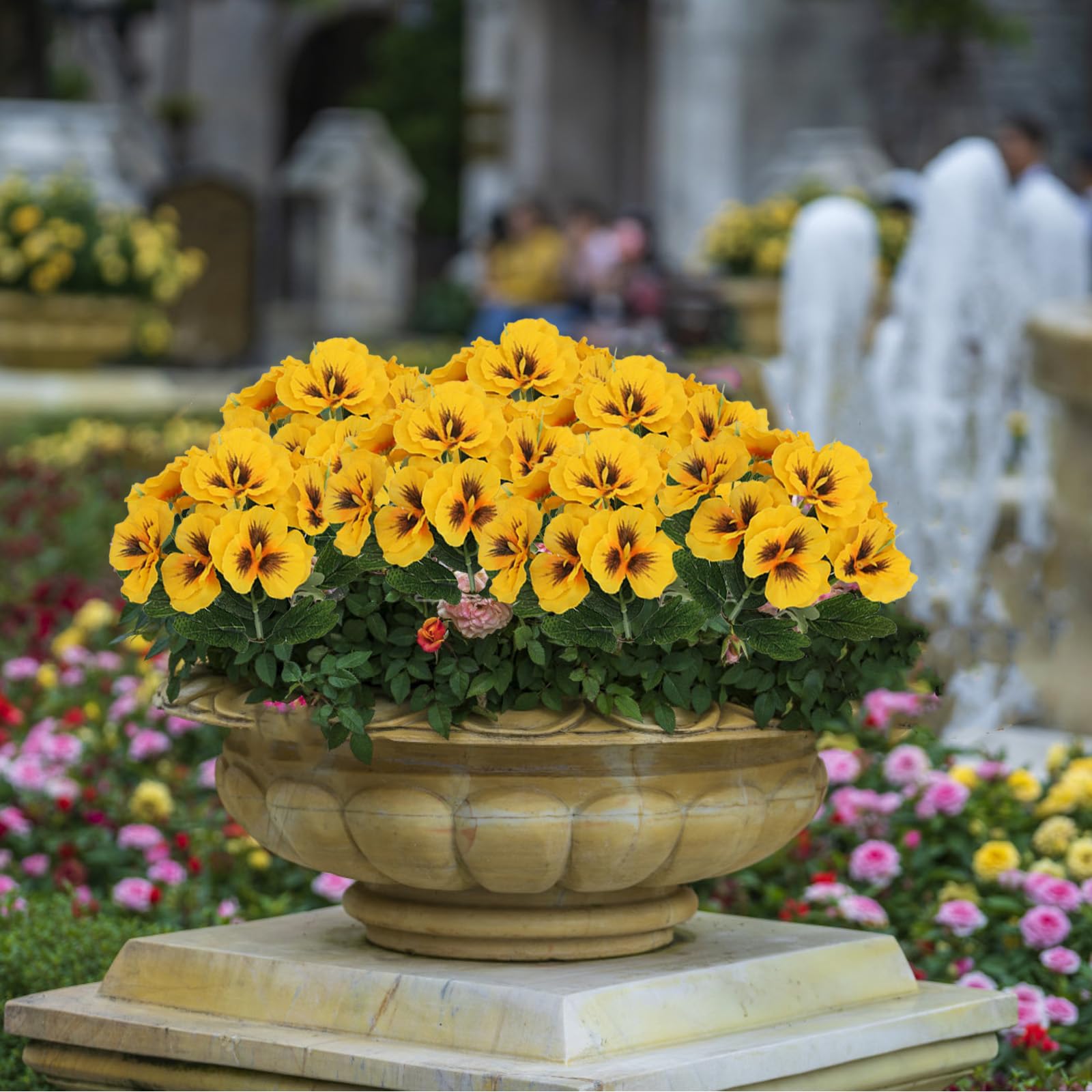 astylishome Faux Flowers that Look Real for a Tall Vase Yellow Artificial Flowers Fake Flowers Real Touch for Party Home Wedding Decoration and DIY Decor 3415 - Image 4