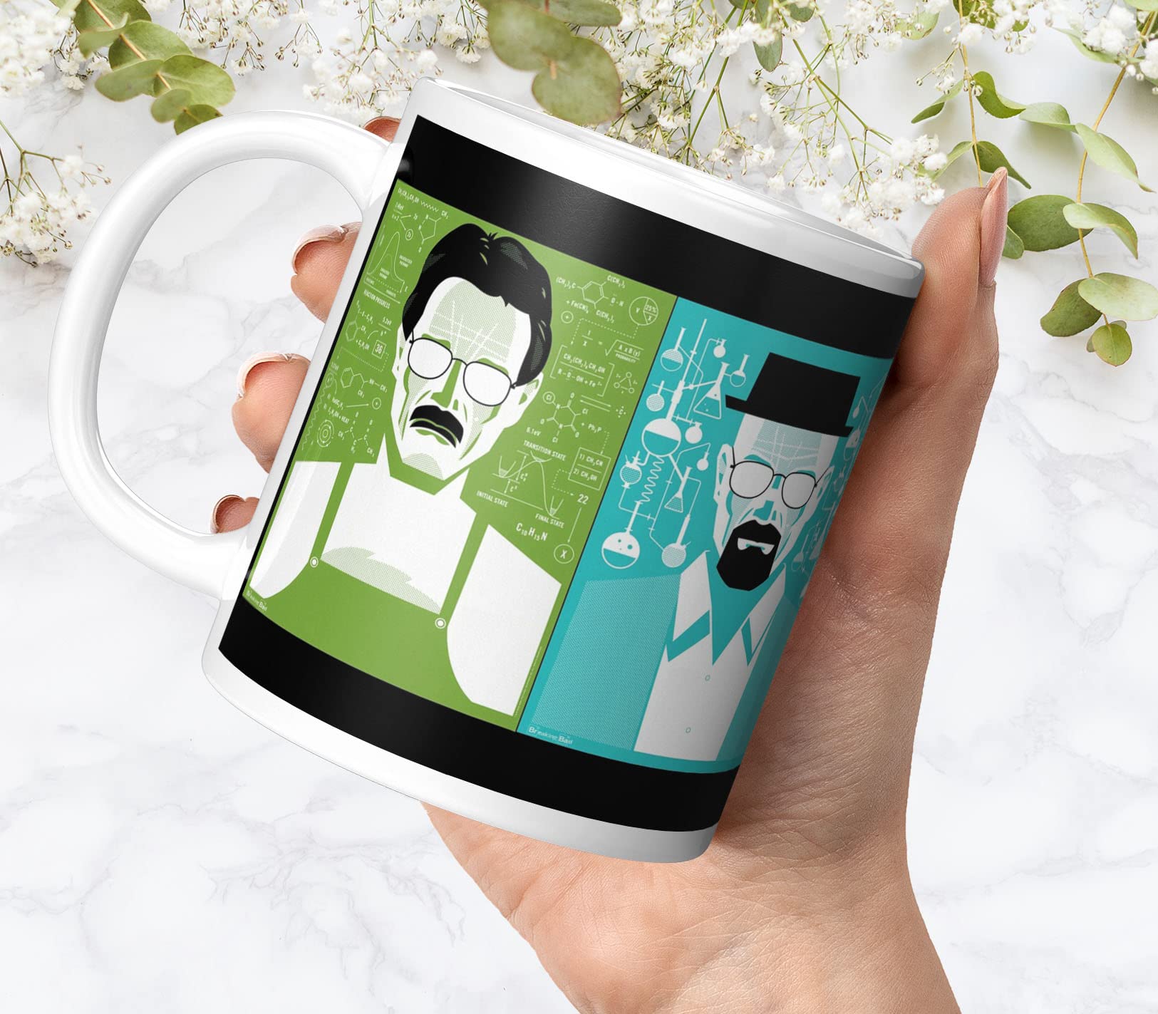 NH10 DESIGNS Breaking Bad Walter Hartwell Printed Coffee Mug for Boys Kids Mens Girls Birthday Gift for Friends Breaking Bad Mugs for Gift (Microwave Safe Ceramic Mug-350ml) - BBWM 09