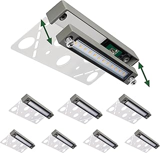 GKOLED 8Pack 6.8 Inch LED Low Voltage Hardscape Lighting, Outdoor Paver Lights, Retaining Wall Lights, Light Module Replaceable, Landscape Step Lights, Die-cast Aluminum Housing, 2700K Gray