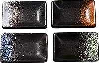 Vista 7 de Plato de cerámica japonés de 3.15 pulgadas, platillo para condimentos para el hogar, platillo de salsa de soja, pequeño plato de soja Vnegar, juego