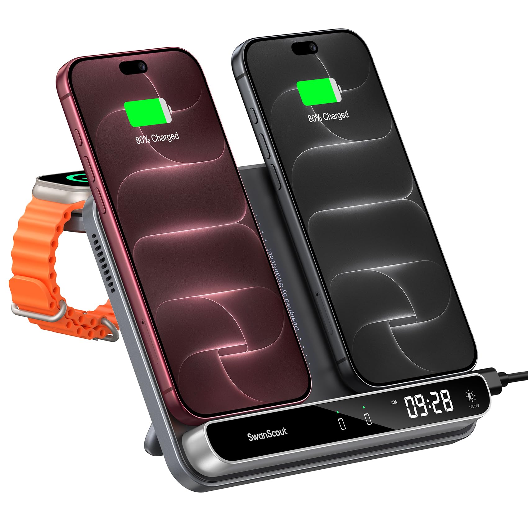Amazon.com: Dual Phone Charger, Wireless Charger for iPhone 18 Pro