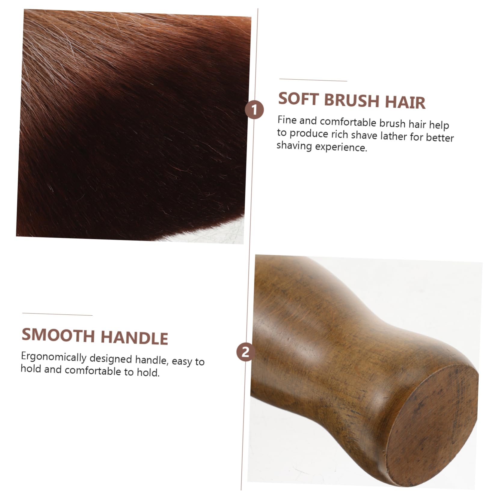 TOVINANNA Male Beard Care Brush Portable Shaving Brush Easy to Clean Fashion Pattern Random Color