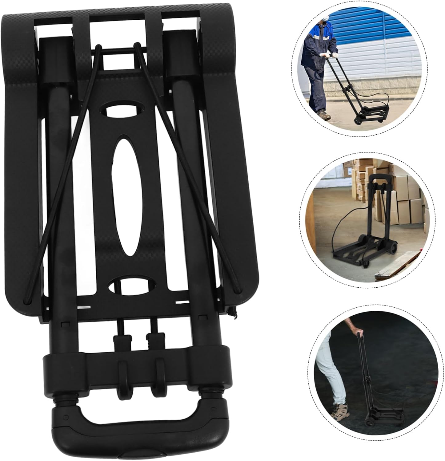 Unomor Portable Shopping Cart Collapsible Design Luggage Folding Trolley for Easy Carrying Festival Trolley Cart Wheels