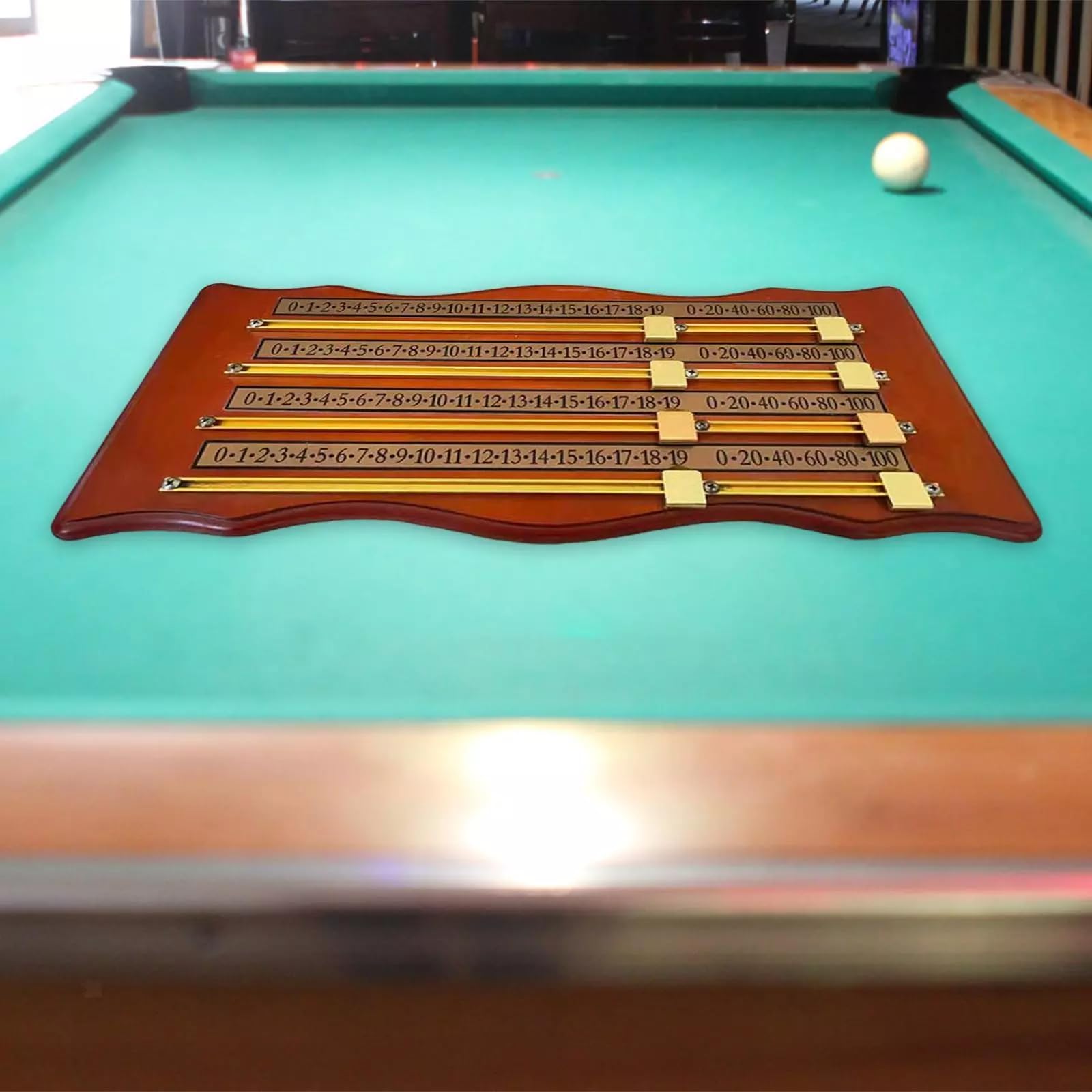 Tableau D'affichage De Billard Mural En Bois - Accessoire Rétro Avec Roue En Cuivre, 70 X 35 Cm, Pour Salle De Jeu