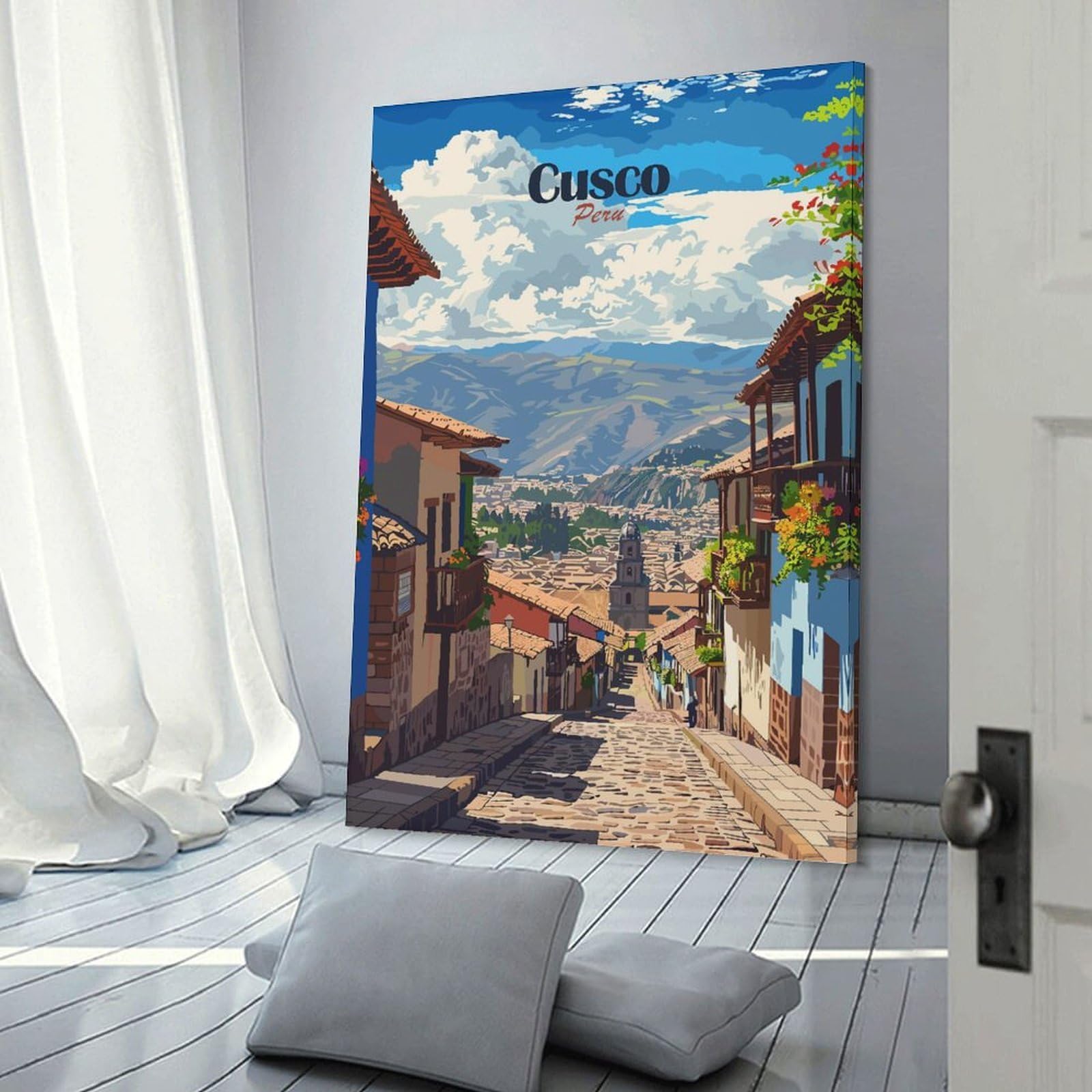 Junmoney Room Decor Wall Art Cusco, Peru Travel, 20x30inch(50x75cm), for Wall Displays, Bedrooms Or Room Updates, An Easy Match for Collected Prints