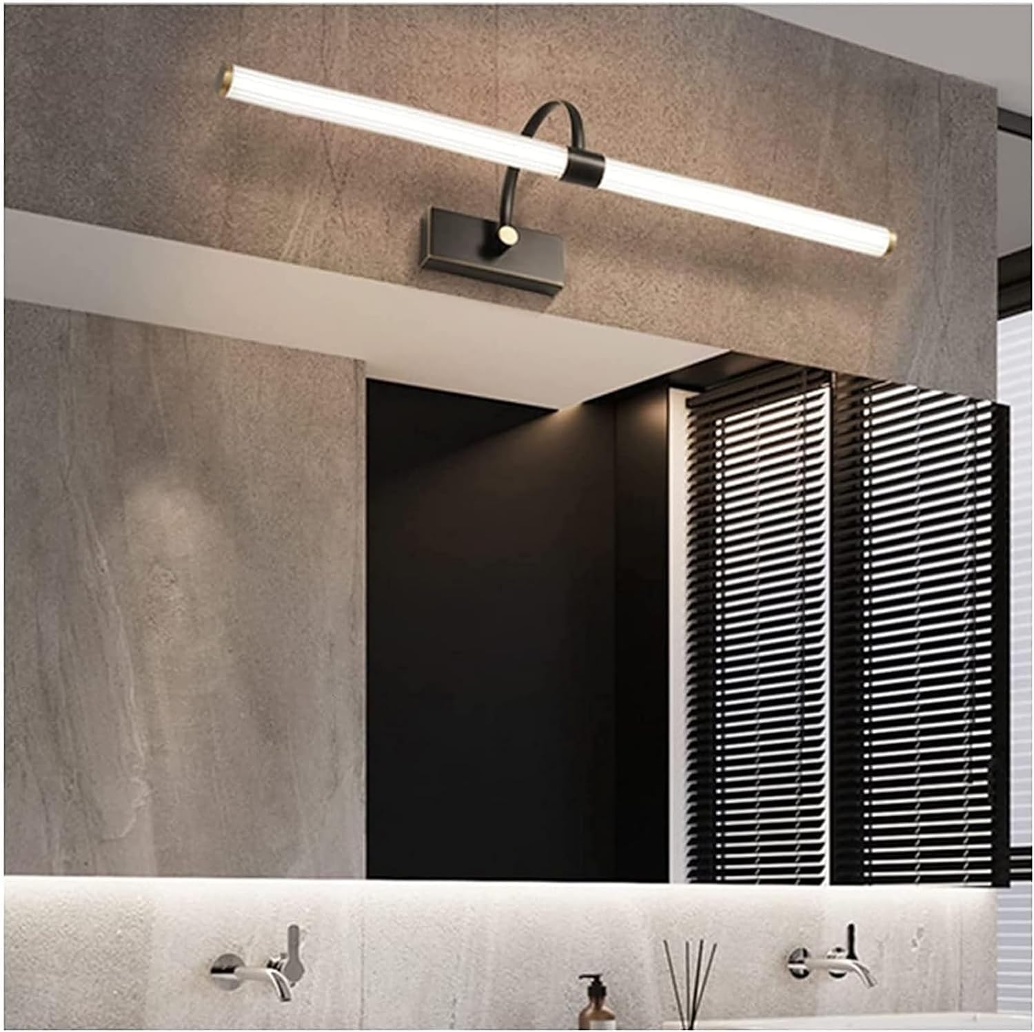 Aplique de pared LED lineal de cobre europeo para espejos