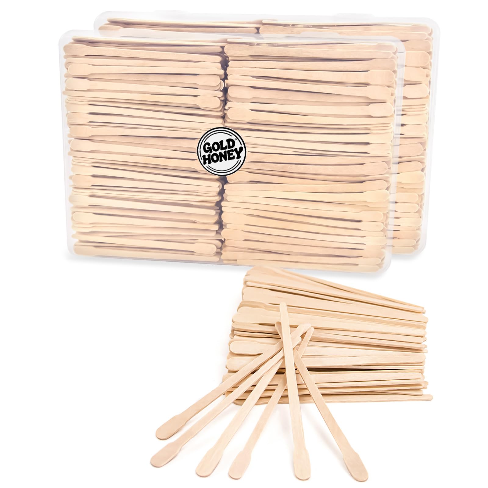 GOLD HONEY Wooden Wax Sticks for Hair Removal in Boxed, Small Wax Sticks